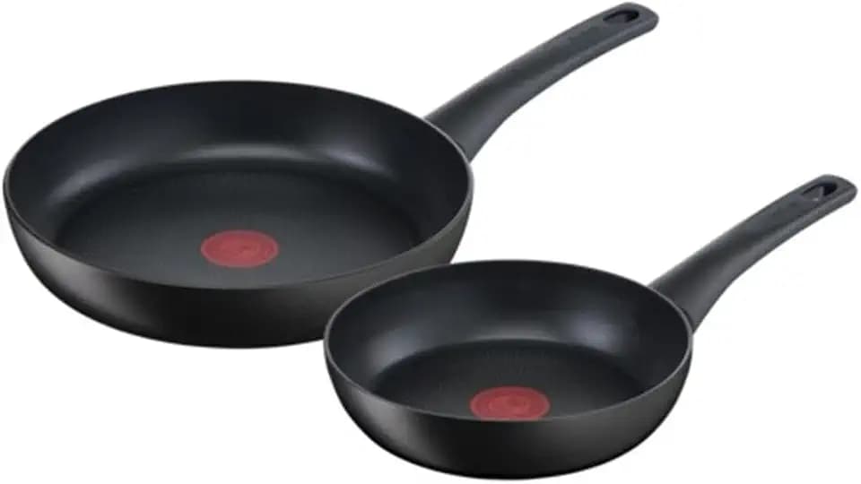 Tefal Ultimate On 2 Pfannen 20/26 cm mit sehr widerstandsfähiger Beschichtung, Thermo-Signal, Thermo-Fusion, tiefe Form, alle Herdarten, backofengeeignet, Set mit 2 Pfannen
