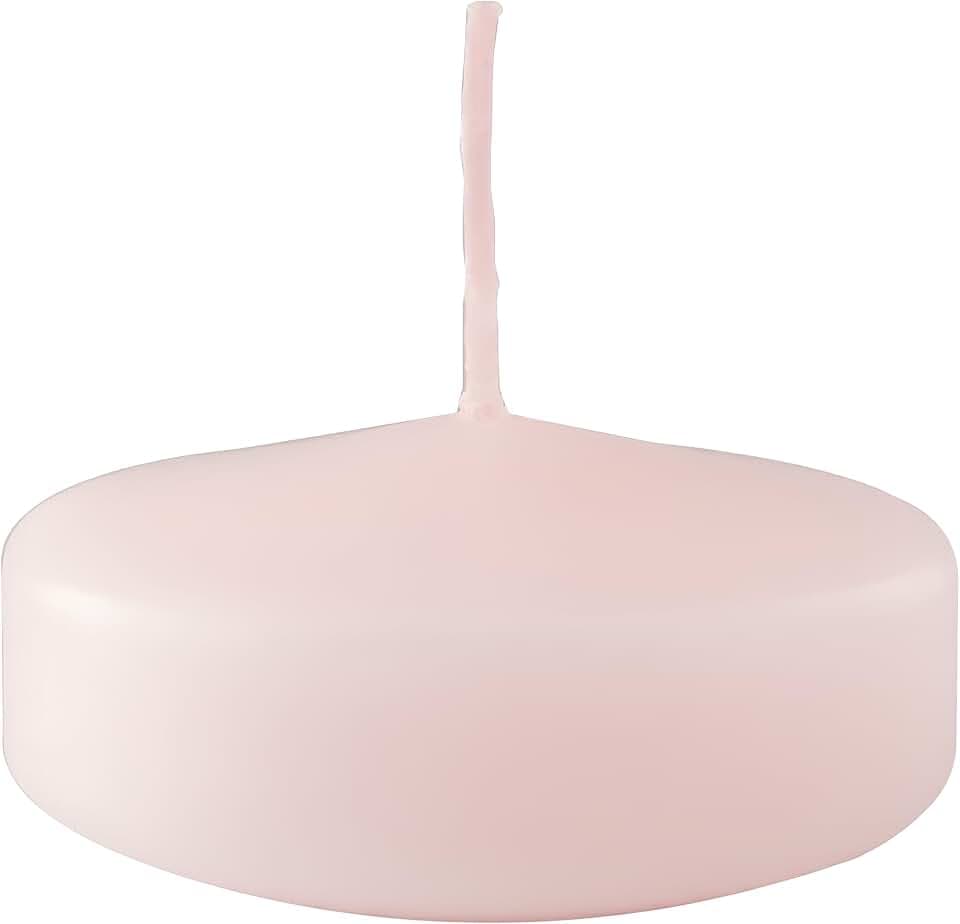 28 Schwimmkerzen - Durchmesser 5 cm - 5,5 Stunden Brenndauer - Farbe Puder - Cereria Di Giorgio