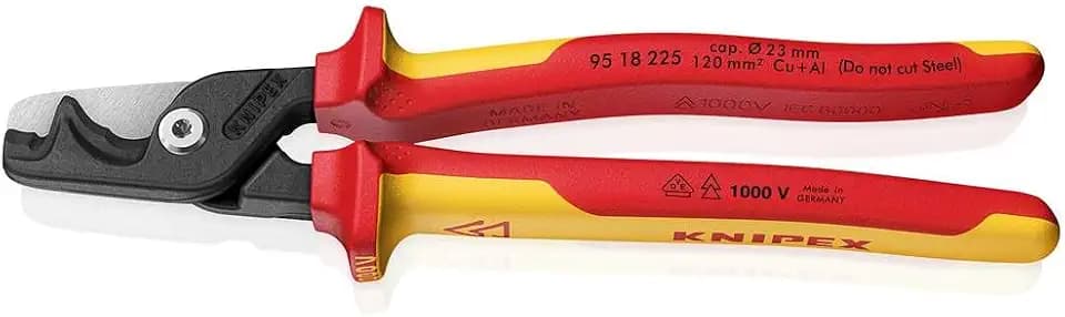 KNIPEX StepCut XL Kabelschere mit Stufenschnitt, 225 mm, 95 18 225