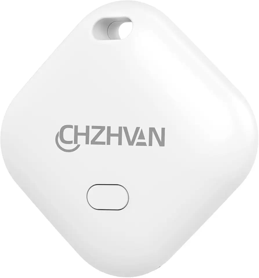 Key Finder, Wallet Tracker Works with Apple Find My (iOS only), Replaceable Battery, Water-Resistant, Bluetooth Item Finder for Bags, Luggage, Pets & Backpack (White, 1 Pack)