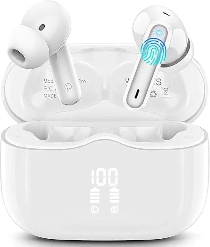 Bluetooth Kopfhörer, Kopfhörer Kabellos Bluetooth 5.4 HiFi Stereo In Ear Kopfhörer mit 4 Mic, 40Std Kabellose Kopfhörer, ENC Lärmreduzierung USB-C IP7 Wasserdicht Ohrhörer für Arbeit und Studium
