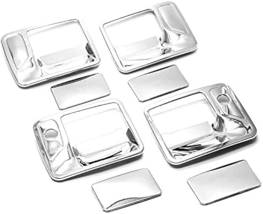 Chrome Door Handle Covers for Ford F250 F350 F450 Super Duty 1999-2016 (4 Doors) - with Passenger Keyhole