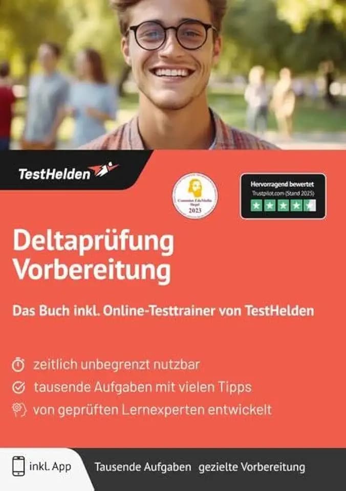 Deltaprüfung Vorbereitung: Das Buch inkl. Online-Testtrainer von TestHelden