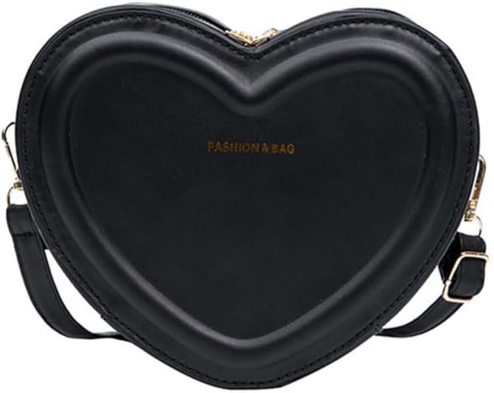 Herzförmige Umhängetasche, Umhängetasche, Handy-Tasche für Damen, mit Reißverschluss, Umhängetasche, Abendtasche, kleine herzförmige Geldbörse, Handtasche für Damen, mit abnehmbarem Crossbody-Gurt,