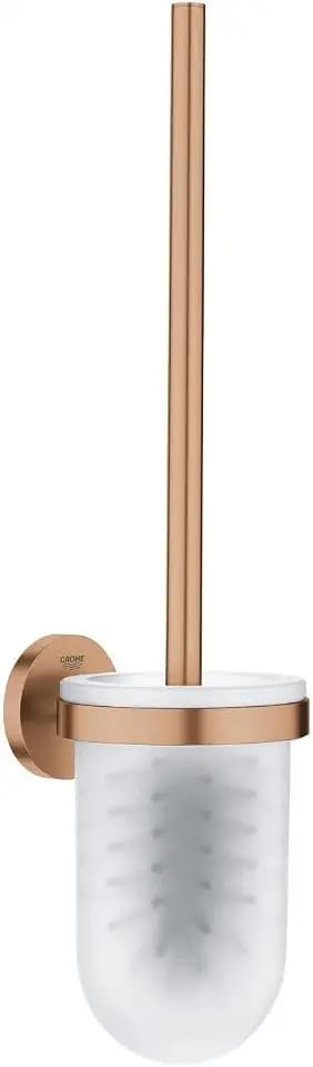 GROHE Start, Toilettenbürstenset WC ohne Bohren (Toilettenbürste mit Halter, zum Kleben oder Bohren geeignet, mit Schrauben und Dübel, Kleber separat kaufen), warm Sunset, Bronze, 41185DL0