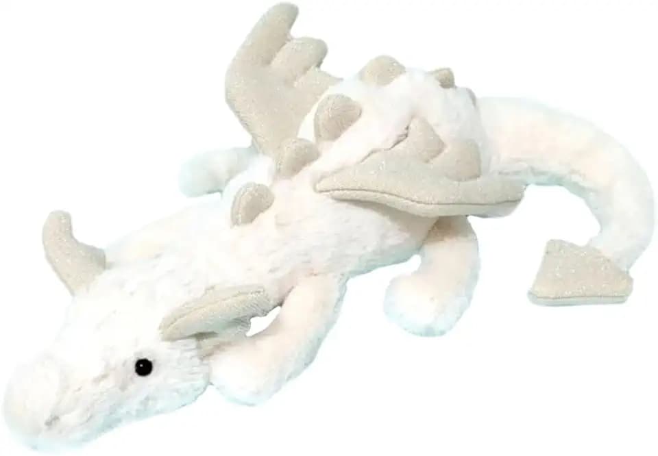 EASELR 12" White Dragon Stuffed Animals Toy, Cute White Dragon Plush Soft Dragon Plushies Pillow Gifts for Kids Girlfriend Birthday Christmas Mother's Day
