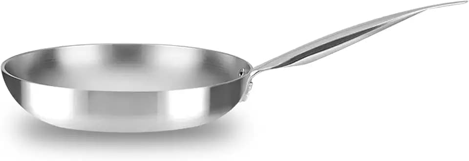 Wintem Bratpfanne aus Aluminium 40 cm mit ergonomischem Griff – umweltfreundlich und patentierter Doppelboden 22,7 cm – geeignet für Induktions-, Glaskeramik-, Gas- und Elektroherde – hitzebeständig