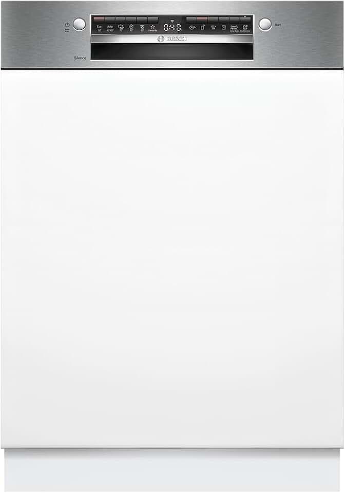 Bosch Serie 4, Teilintegrierter Geschirrspüler, 60 cm, Edelstahl, SMI4HVS00E