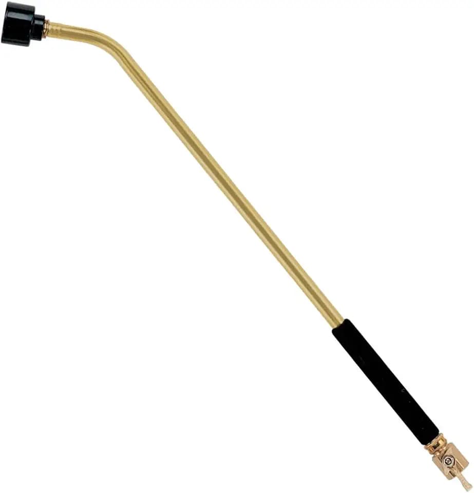 Dramm ColorMark Soft Rain Watering Spray Wand – 30” Long, Gold – Lightweight & Durable with 8" Foam Grip and Brass Shut-Off Valve – Ideal for Hanging Baskets, Planters, Gardens, Shrubs & Seedbeds