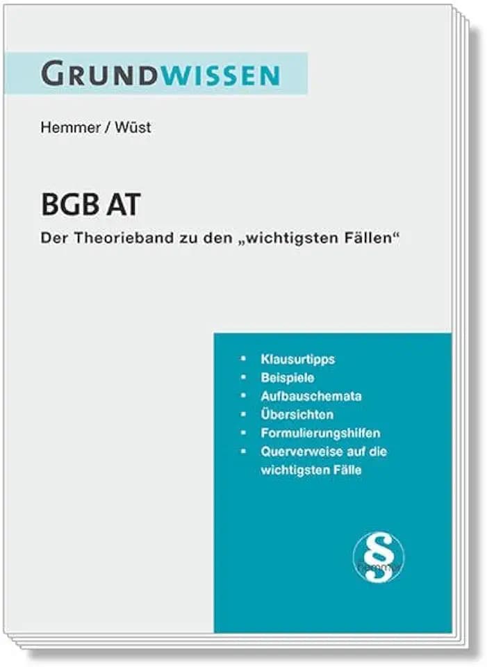 Grundwissen BGB AT: Der Theorieband zu den "wichtigsten Fällen"