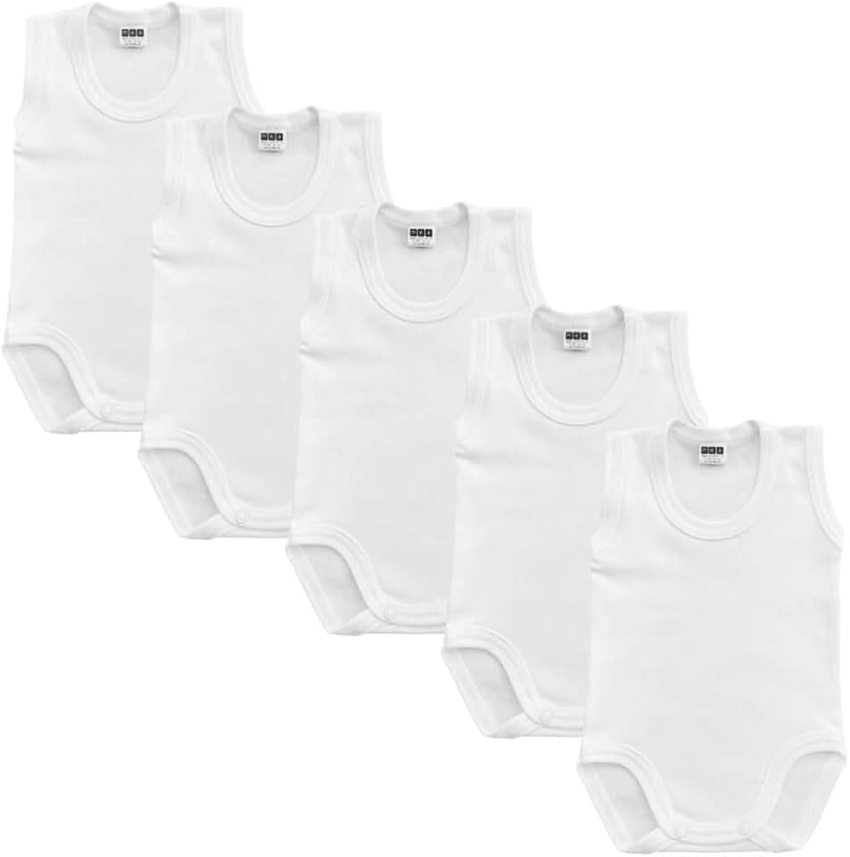 MEA BABY Unisex Baby Achselbody aus 100% Baumwolle