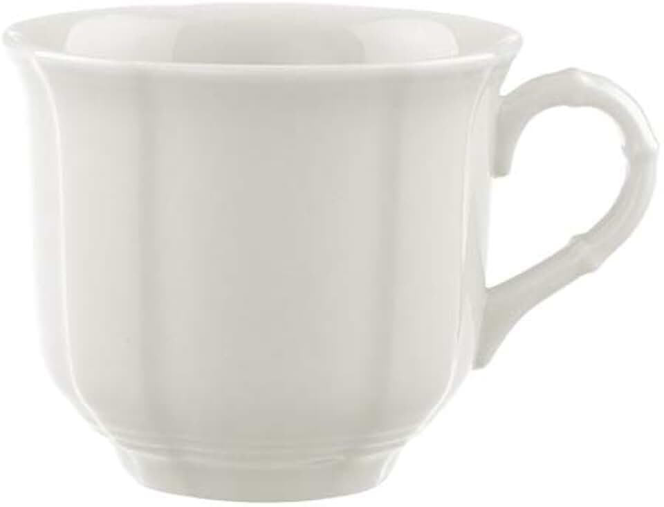 Villeroy und Boch Manoir Kaffeetasse, 200 ml, Höhe: 6,7 cm, Premium Porzellan, Weiß