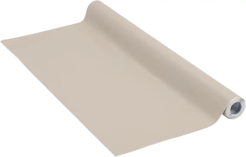 Venilia Möbelfolie selbstklebend, Uni Matt, Taupe, 67,5 cm x 2 m, PVC, langlebig, einfache Entfernung, hitzebeständig, reißfest, 53312