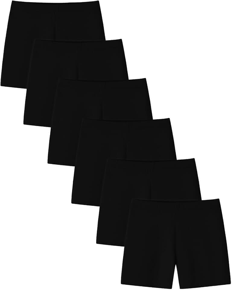 Adorel Mädchen Kurze Leggings Baumwolle Sommer Shorts Hosen Unterrock 6er-Pack