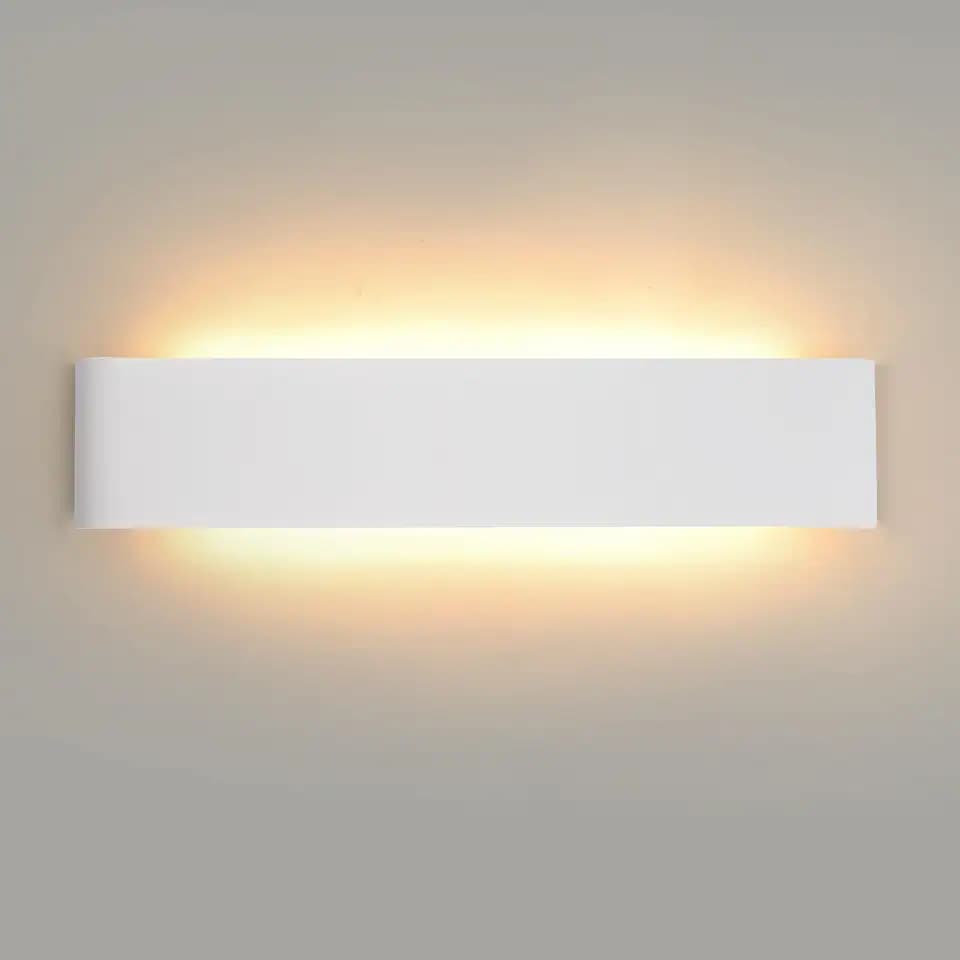 YCZM 18W Wandleuchte Innen Moderne Wandlampe Innen Up Down Wandbeleuchtung Weiß LED Wandlampen 28CM Wall Lamp Indoor für Schlafzimmer Wohnzimmer Treppenhaus Beleuchtung Korridor Wand Licht 1 Stück