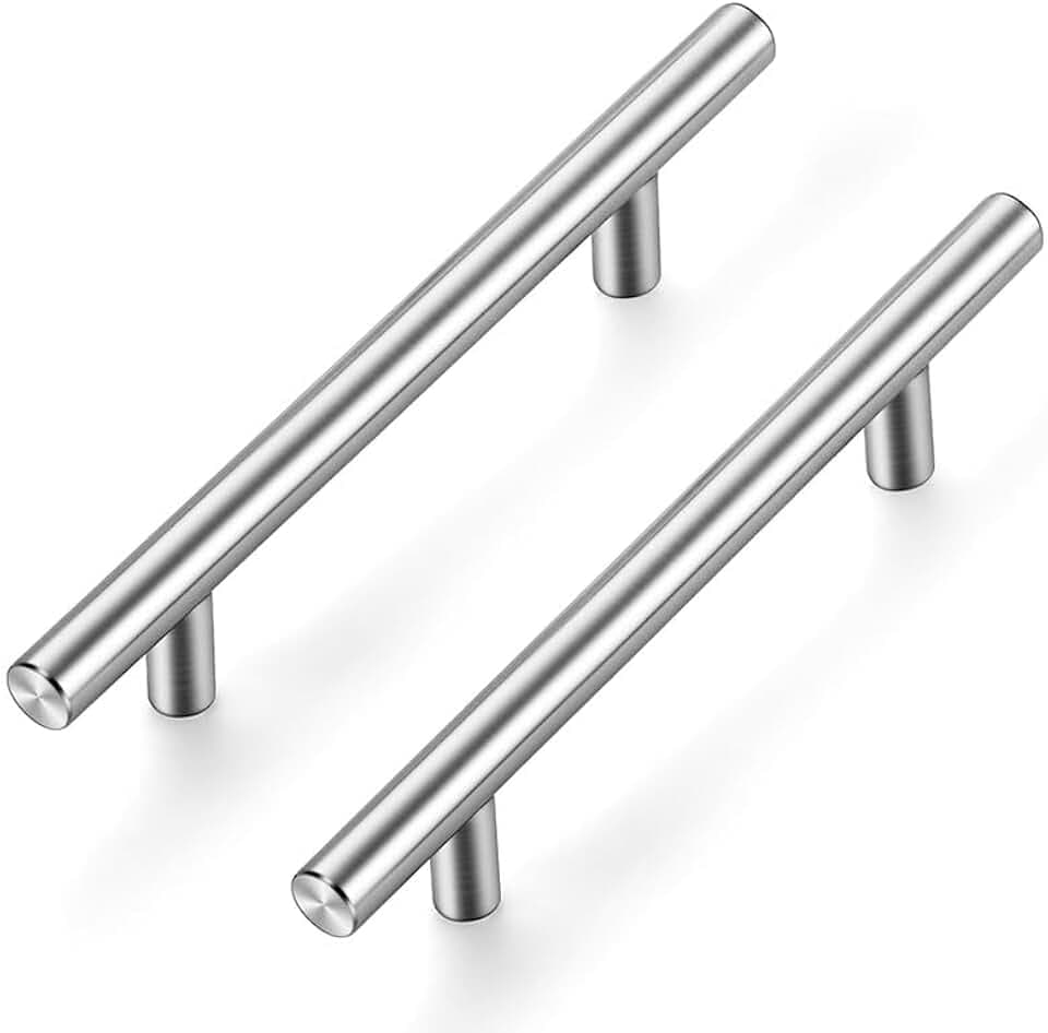 Ravinte 10 Stück Silber Möbelgriffe T Bar Griffe für Küchenschränke 102mm