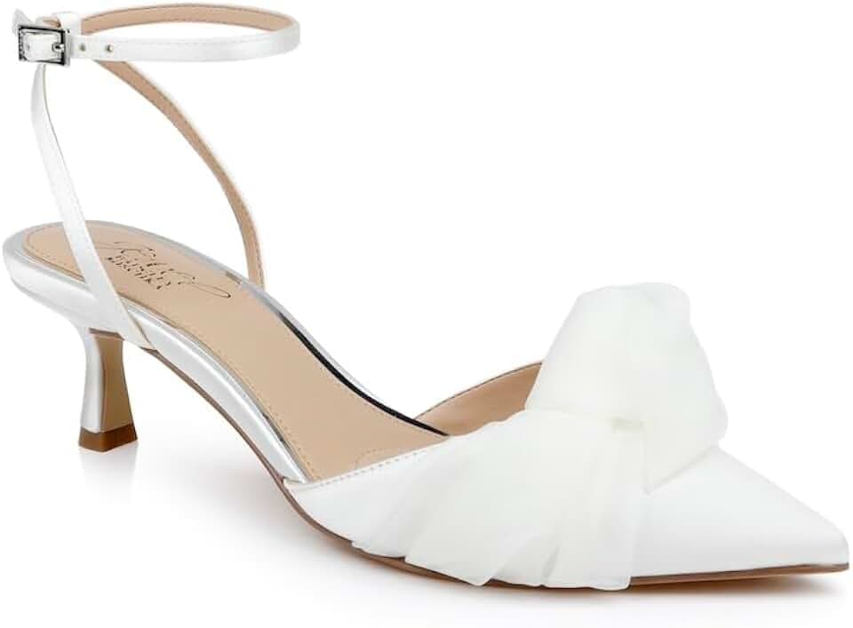 Jewel Badgley Mischka Favor Pointed Toe Kitten Heels