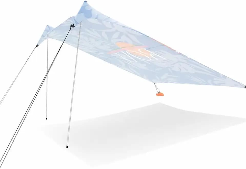 Roxy Portable Beach Shelter – UPF 50+ Sun Protection Tent with Sandbag Anchors & Ventilation, Lightweight & Waterproof for Beach, Camping, or Outdoor Use – Fits 4-6 People