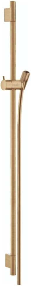 hansgrohe Duschstange Unica' S Puro 0,90m mit Brauseschlauch 1,60m, Brushed Bronze