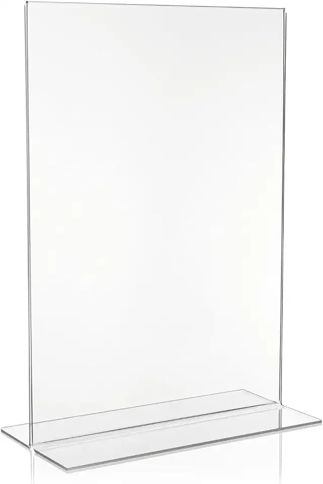 DIN A3 Werbeaufsteller/T-Ständer/T-Aufsteller im Hochformat/Tischaufsteller aus original PLEXIGLAS®