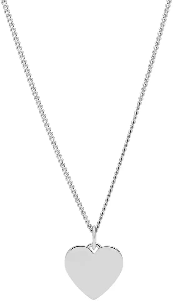Fossil Damen Vintage Iconic Halskette, Herz-Anhänger und Edelstahl-Halskette, Länge 45cm