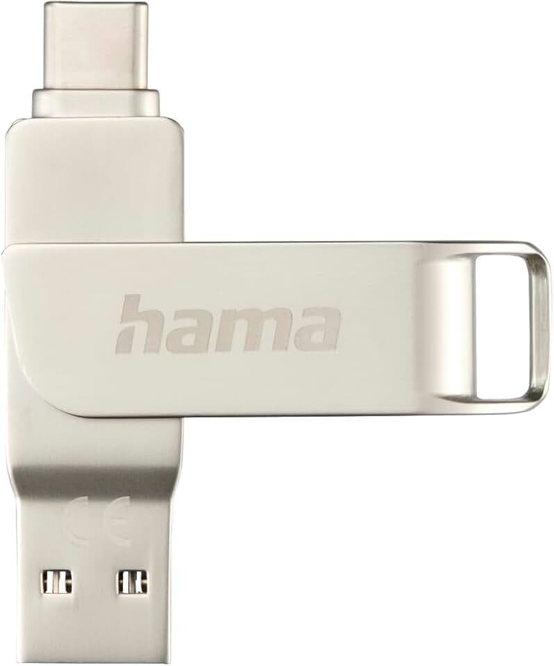 Hama USB Stick, 64GB, USB C 3.2 Gen1/3.0, USB A, Ultra schnell, 70MB/s