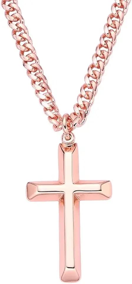Heavenly Metals Copper Cross Necklace for Men
