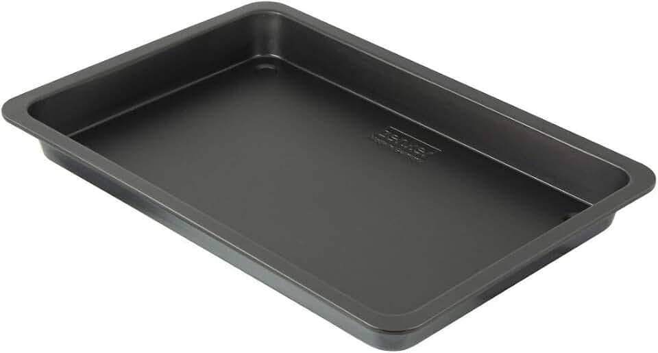 Zenker Pflaumenkuchenblech Black Metallic – 42 x 29 x 4 cm, Hochwertiges Backblech für klassische Blechkuchen, Antihaftbeschichtet, Reinigung per Hand, Hitzebeständig bis 230 °C, Made in Germany