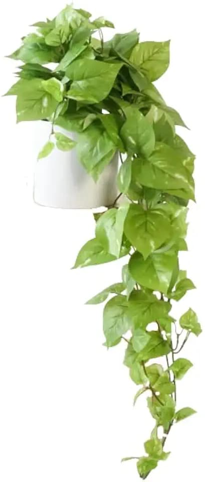 Retrograde 32" Fake Plant, Silk Faux Pothos Ivy Plant (Light Green)