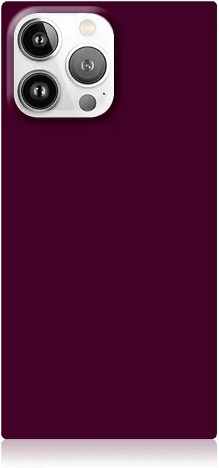 Flaunt Official Square iPhone 15 Pro Case - Burgundy