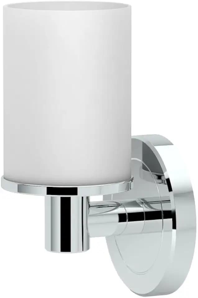 Gatco 1680 Latitude II 9.5" H Single Sconce, Chrome/Wall Mounted Bathroom Vanity One Sconce Lighting Fixture with Frosted Glass Shade