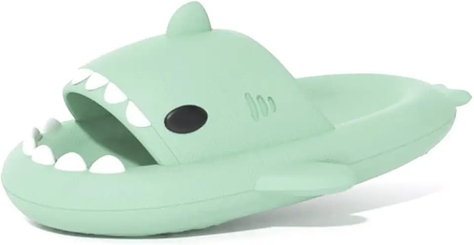 welltree Shark Slides for Women Men Thick Cloud Pillow Slippers