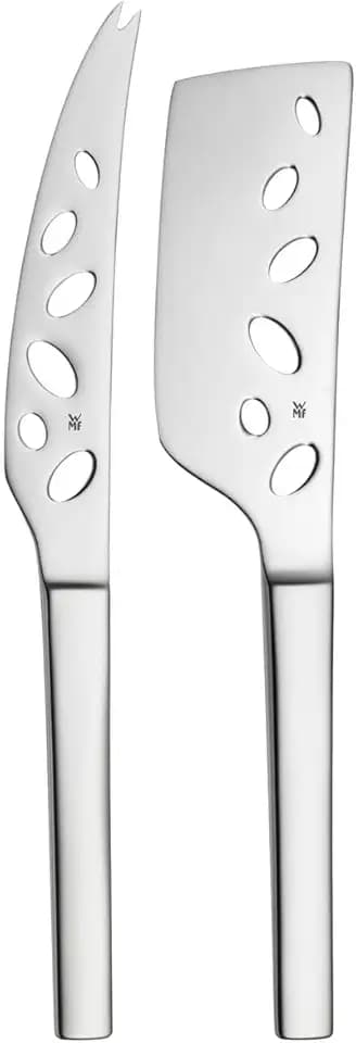 WMF Nuova Käsemesser Set 2-teilig, Käsemesser, Käsebeil, Käseschneider, Cromargan Edelstahl poliert, spülmaschinengeeignet