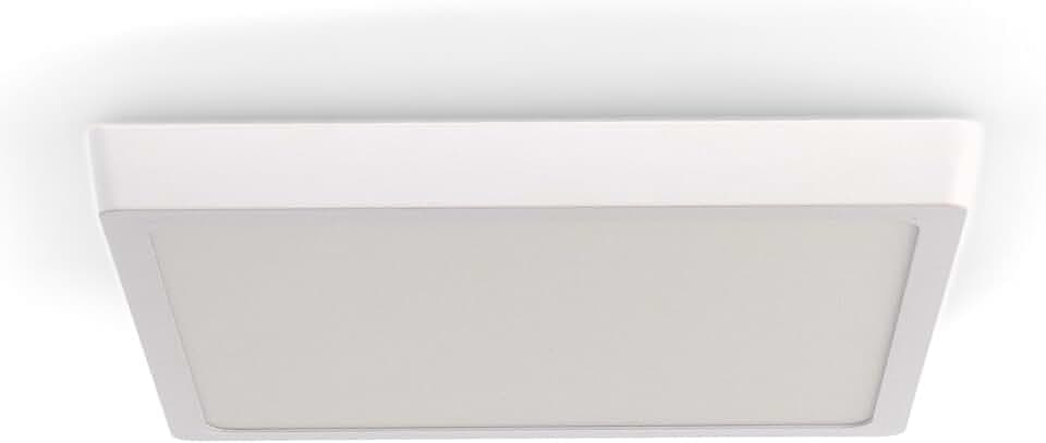 M Ledme - Slim Series Eckige Deckenleuchte, 25 W, 2500 lm, kaltweiß (6000 K), Innenleuchte, IP20, ideal für Küche, Schlafzimmer, Badezimmer, einfache Installation, LM5256