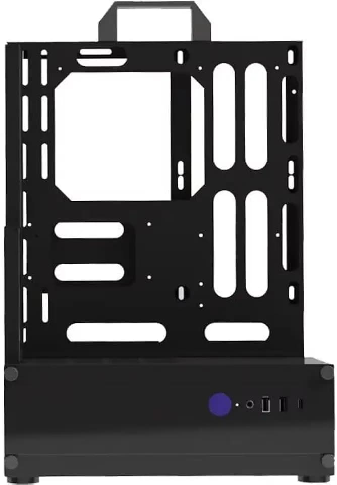 PC Test Bench ATX Case Open Frame Computer Case, Upgraded Version Portable Chassis Bracket, Zinc Coated Steel Cases Shell, Support Installation ITX/MATX/ATX Motherboards(Black)