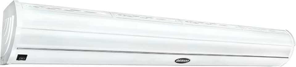 DuraSteel Wall Mounted Air Curtains for Doors Commercial - 60 Inch White Fly Fans - Super Power Over Door Fan with MS Switch - Sliding Under Door Fans to Move Air Curtain Blower Keep Flies Bugs Out