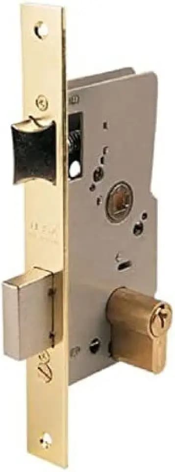 TESA 40104PHL Einsteckschloss für Holztüren, Dornmaß 40 mm, Messingfarben