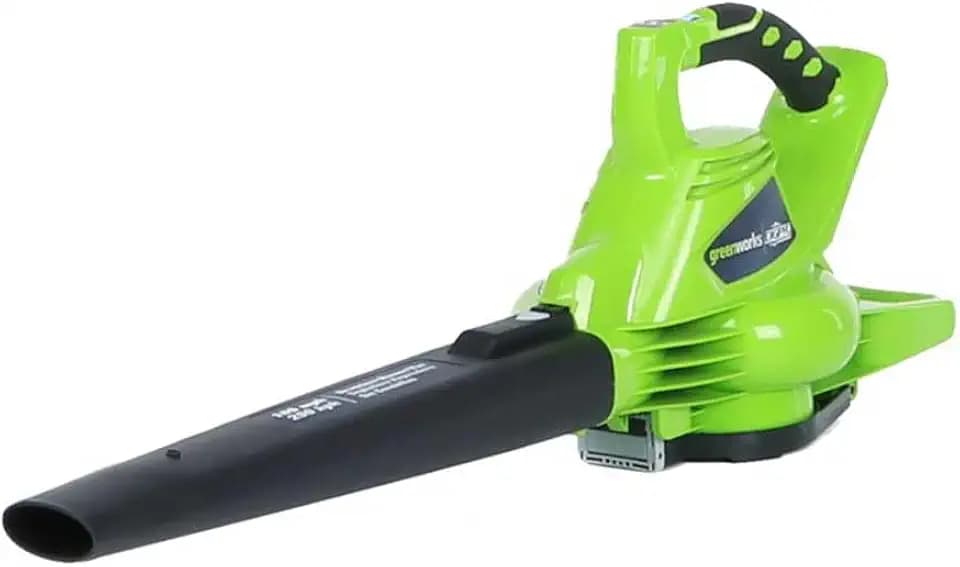 Greenworks 40V (185 MPH / 340 CFM) Cordless Brushless Leaf Blower/Vacuum with Bag, Battery-Powered, Ergonomic Design for Efficient Leaf & Grass Clipping Cleanup, Battery and Charger not included