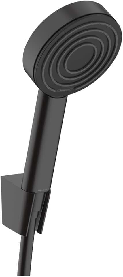 hansgrohe Duschset Pulsify S, Duschkopf mit Schlauch und Halterung, Handbrause mit 1 Strahlart, Mattschwarz