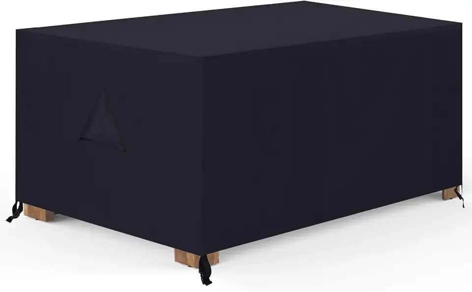 ABCCANOPY Coffee Table Cover Universal Outdoor Tablecover Small Tablecover Waterproof and Dustproof Furniture Cover 42x24x18 Black