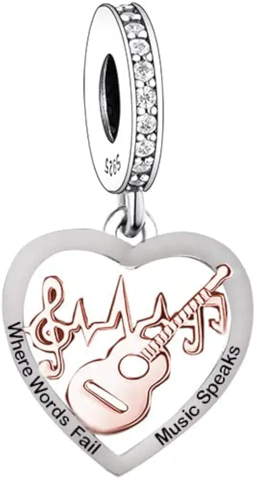 Horse Pony Penguin Turtle Ballet Cow Sister Mom Elephant Music Rose Gold Love Heart Crystal Bead Pendant 925 Sterling Silver Dangle Compatible With Pandora Moments Charm Bracelet