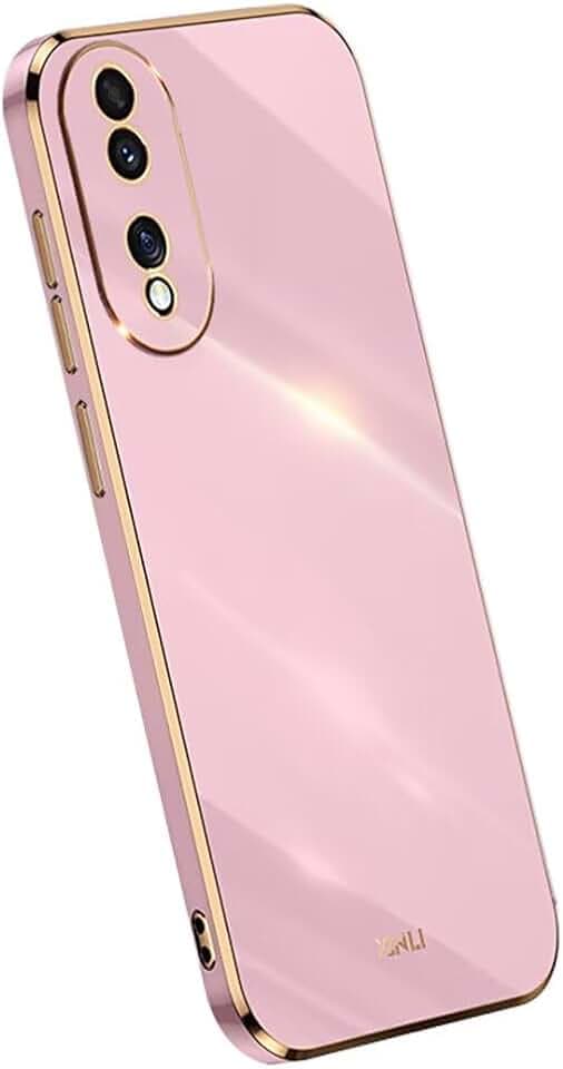 Topme Silikonhülle für Honor 70 5G (6.67" Inches), [handyhülle im Goldrand-Stil] - Violett