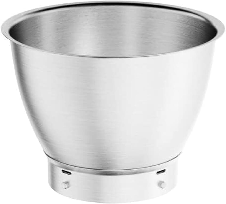 Kenwood Edelstahl-Schüssel KAB50.000BS, Zubehör für Titanium Chef Baker und Titanium Chef Patissier XL Küchenmaschine, Rührschüssel mit 5 Liter Fassungsvermögen, Spülmaschinenfest, Edelstahl