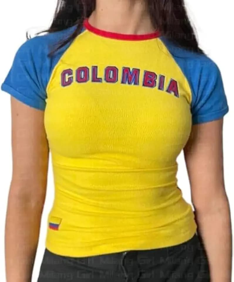Brazil Jersey Colombia Shirt Women Mexico Crop Top Graphic Baby Tee