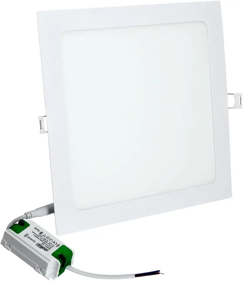 JANDEI Quadratische und einbaufertige Downlight LED. Weiß. (6000K, 18W). Deckenleuchte, Deckenbeleuchtung, Deckenleuchte Panel, Deckeneinbauleuchte