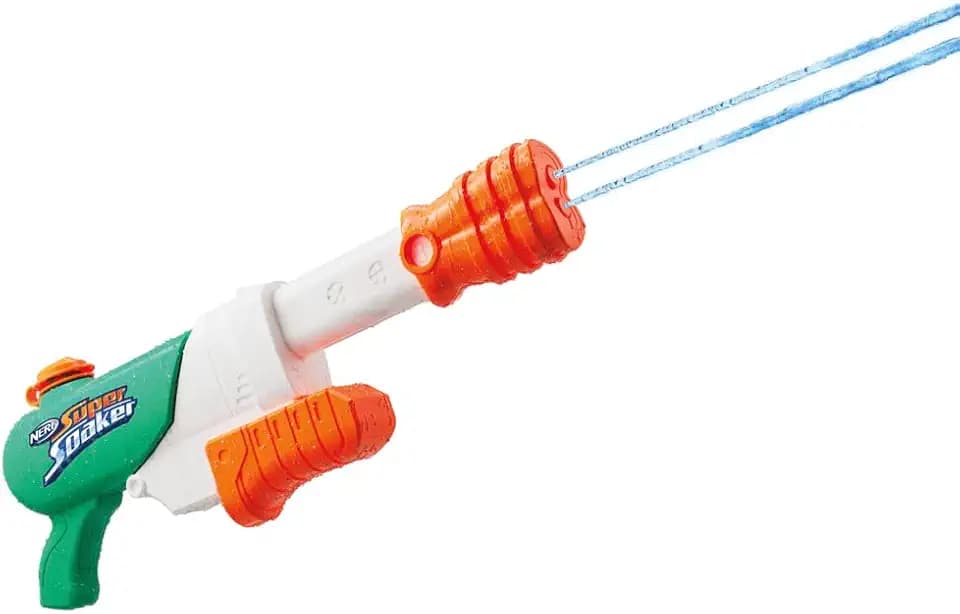Nerf Super Soaker Hydro Frenzy Wasserblaster, anpassbare Düse für 3 Verschiedene Spritz-Modi für mehr Spaß und Abenteuer, Outdoor-Spielzeug, Spritzpistole für Jungen und Mädchen ab 6 Jahren