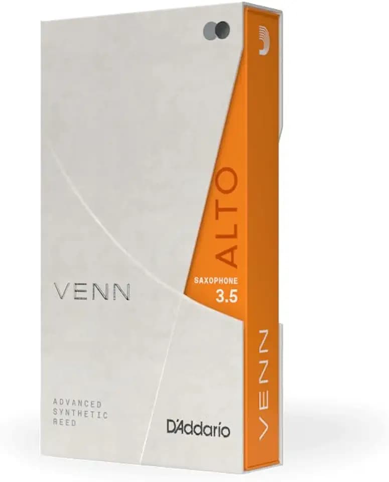 D'Addario VENN G2 Synthetische Altsaxophon-Blätter - Altsaxophon-Blätter mit fortschrittlicher synthetischer Blattkonstruktion aus Polymerfasern, Harz und Naturrohr - Stärke 3.5
