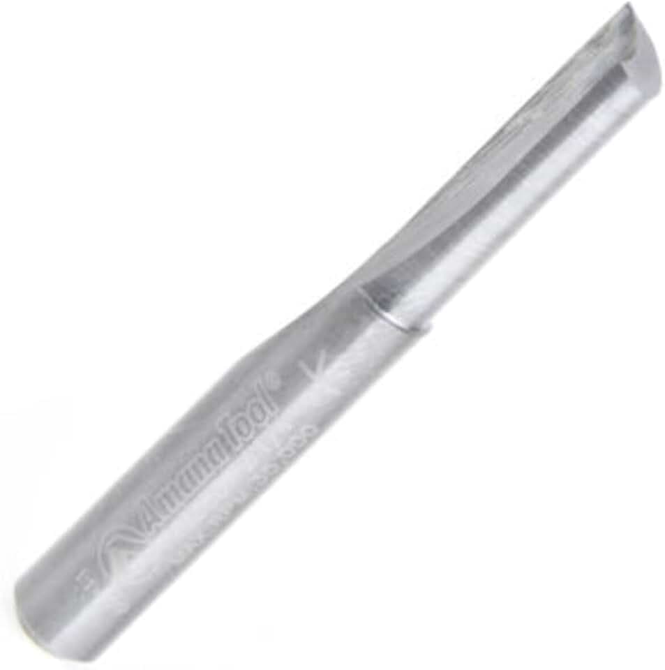 Amana Tool - 43508 Solid Carbide Router Bits Single O-Flute Bit for Plastic Cutting 1/4 Dia x 3/4 x 1/4” Shank