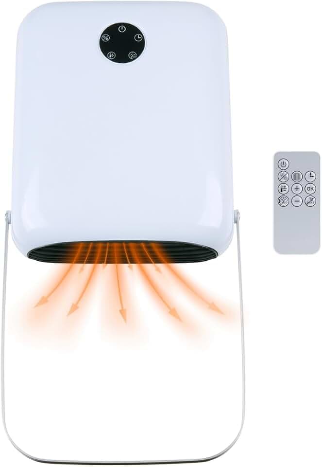 Alpina Heizlüfter Bad 750/2000W – Badheizkörper mit 2 Heizstufen und 24-Stunden-Timer – Elektrische Heizung IP22 – mit Fernbedienung und Überhitzungsschutz