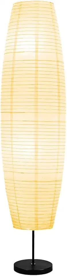 57 Inch Paper Floor Lamp, 3 Color Paper Lantern Floor lamp, Paper Standing Lamp, Rice Paper Lamp, Ambient Lighting Lamp for Living Room Bedroom Dining Room